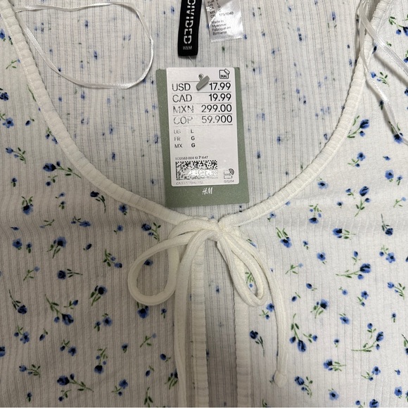 H&M Tie-Front Floral Cardigan - Picture 5 of 8